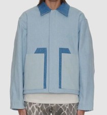 $1300 NAHMIAS Men's Blue Indigo Carpenter Jacket Coat Size L picture