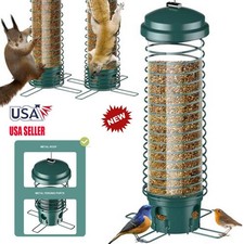 Squirrel-Proof Wild Bird Feeder - Portable Metal Bird Feeder for Garden Yard US picture