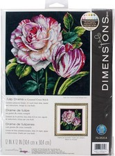 Dimensions Counted Cross Stitch Kit , Tulip Drama picture