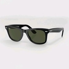 Ray-Ban RB2140 901 50-22 Wayfarer Green Lenses Unisex Classic Sunglasses - Black picture