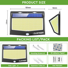 Large 468 LED Solar Wall Lights Outdoor Garden Motion Sensor Security Lamp picture