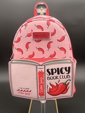NWT Loungefly Spicy Book Club Open Book Mini Backpack Romance Reader picture