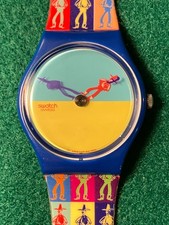 1996 Swatch GS105 ‘Lucky Shadow’ Used but Looks New, with Box and Papers. Works picture