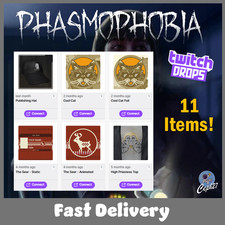 Phasmophobia Twitch Drops - Animated/Holo ID + Badges - 11 Items/Skins picture