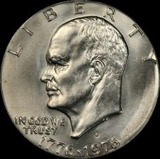 1976 D Eisenhower Dollar About Uncirculated US Mint Coin AU Ike picture