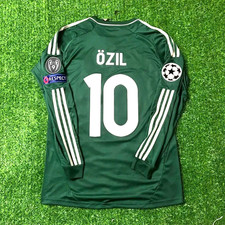 Mesut Ozil #10 Real Madrid 2012-13 Green Long Sleeve Champions League Jersey picture