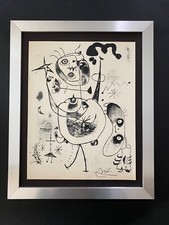 Joan Miro | Vintage 1958 Signed | Mounted & Framed Offset Lithograph Buy it Now picture