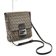 Fendi Shoulder bag Canvas Zucchino Crossbody Leather Mamma Authentic picture