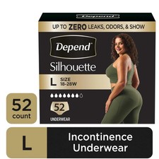 Depend Silhouette Incontinence Underwear for Women, Large, Pink, 52 Count (202) picture