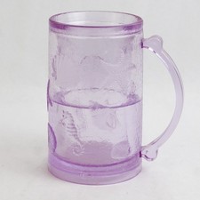 Vintage Double Walled Seashell Pattern Freezer Mug Lavender picture