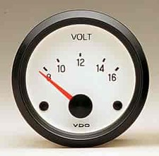 VDO Cockpit White Voltmeter 12 volts picture