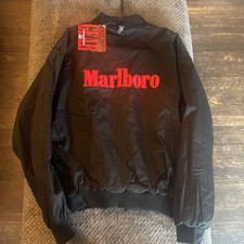 Vtg 90s Marlboro Gear Reversible Bomber Jacket NWT Deadstock Embroidered Mens XL picture