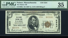 1929 $5 THE PALMER NB OF PALMER MA picture