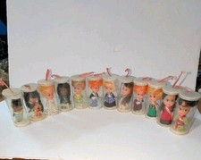 Vtg 1960s Miss World Beauty Pageant Mini Dolls in Tubes Lot of 12 Kiddle Clones picture