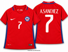 NWOT Nike Chile Alexis Sanchez #7 Soccer Jersey 2016 Dri-FIT Red Mens M picture