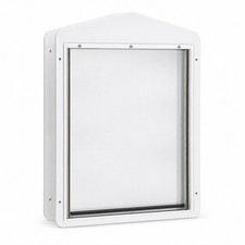 Baboni X-Large Heavy Duty Dog Door for Wall White 2-Flap Aluminum Frame picture