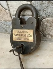 Vintage 5'' padlock Antique old heavy Working lock with 2 keys picture