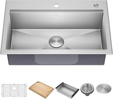 KRAUS Kore Workstation 32-Inch Undermount 18 Gauge Stainless Steel Kitchen Sink picture