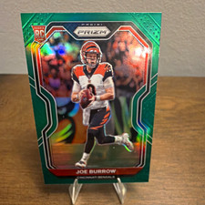 PANINI PRIZM 2020 JOE BURROW ROOKIE GREEN PRIZM #307 BENGALS NFL picture