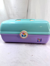 Vtg Caboodles Color Collisions Makeup Case Teal Pink Purple 5626 USA Mirror FrSh picture
