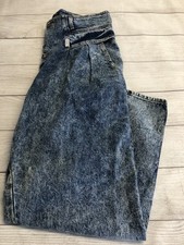 Vintage Sasson Jeans Mens 33x30 Blue Acid Wash Relaxed Tapered Denim Pants 90s picture