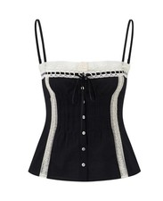 [UNOPENED] A Room London Minnie Lace Cami - 100% Cotton (Black/Size Small) picture