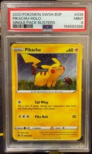 Pokemon Pikachu 2020 General Mills 25th Anniversary Holo Promo SWSH039 psa 9 picture