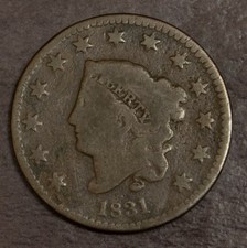 1831 Large Cent Good-VG.............Lot 6981 picture