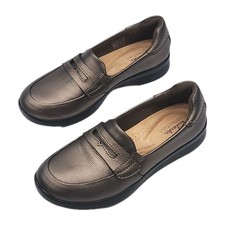 Clarks Collection Shoe Loafer Ultimate Comfort Women Sz 8.5 Bronze Brown Slip-On picture