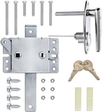 Garage Door Lock Kit, L-Handle Lock with inside Slide Lock Latch Mechanism, Gara picture