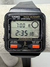 Casio J-50 New Battery Pace Runner Jogging Mens Watch Mod 208 33MM 8