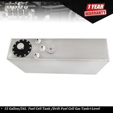 15 Gallon/56L Slim Aluminum Race/Drift Fuel Cell Gas Tank+Level Sender picture