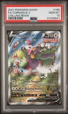 Sword & Shield Chilling Reign #185 Fa/Tornadus V Chilling Reign PSA 10 picture