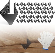 50pcs Hurricane Ties for Rafter, 14-Gauge Hurricane Straps Brackets Fit 2x4, 2x6 picture
