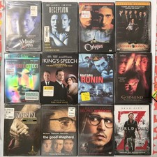 Sealed DVD Lot 12 Movies Schindlers List Kings Speech Ronin Deception Thriller. picture
