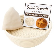 Premium Round Bread Banneton Basket with Liner - Perfect Brotform picture