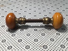 Bakelite Door Knob Set with Spindle - Butterscotch picture