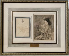 SARAH BERNHARDT ORIGINAL SIGNED LETTER + BASTIEN-LEPAGE / LOS RIOS 1879 PORTRAIT picture