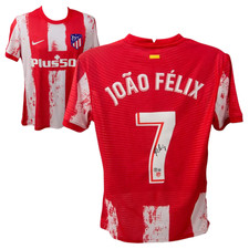 Joao Felix Signed Atletico Madrid Home Soccer Jersey #7 with Beckett COA picture
