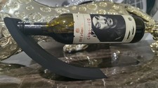 Balancing Wine Bottle Holder Modern Gravity Defying Stand Black picture