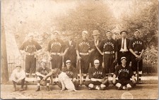 RPPC Real Photo Postcard Montezuma Indiana Baseball Team Dog to San Diego Calif picture