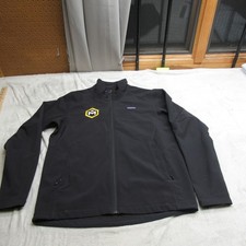 Patagonia Adze Jacket Mens Medium Black Softshell Water Resistant Zip Logo Wind picture