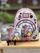 Loungefly Coraline Garden Party Mini Backpack and Wallet NWT picture