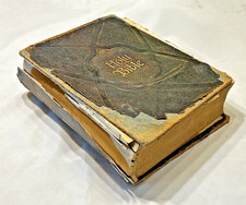Antique 1880s Parallel, Pronouncing Family Bible ~ Leather, Illustrated ~Damaged picture