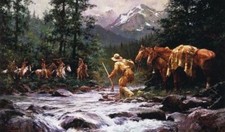 They Came From Nowhere LE masterworks canvas by Howard Terpning picture