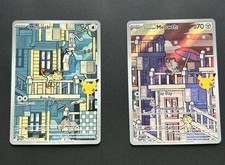 MINT Meowth 141/128 & Galarian Meowth 144/128 Pokemon 30th Celebration Cards picture