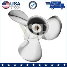 9.9 x 14 Stainless Outboard Boat Propeller for Tohatsu 25-30HP 10tooth RH picture