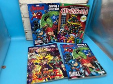 4 Kids Coloring Activity Books, 2 Advengers, Yu-Gi-Oh, Christmas picture