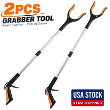 2PCS Heavy Duty Grabber Reacher Tool Trash Picker Long Reach Pick Up Stick picture
