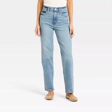 Universal Thread Women's Highest-Rise Vintage Straight Jeans High Rise picture